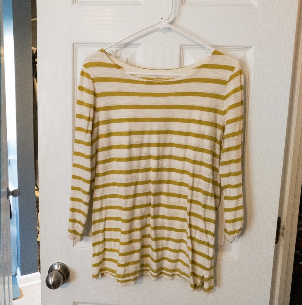 Old Navy Stripe 3/4 sleeve T Shirt